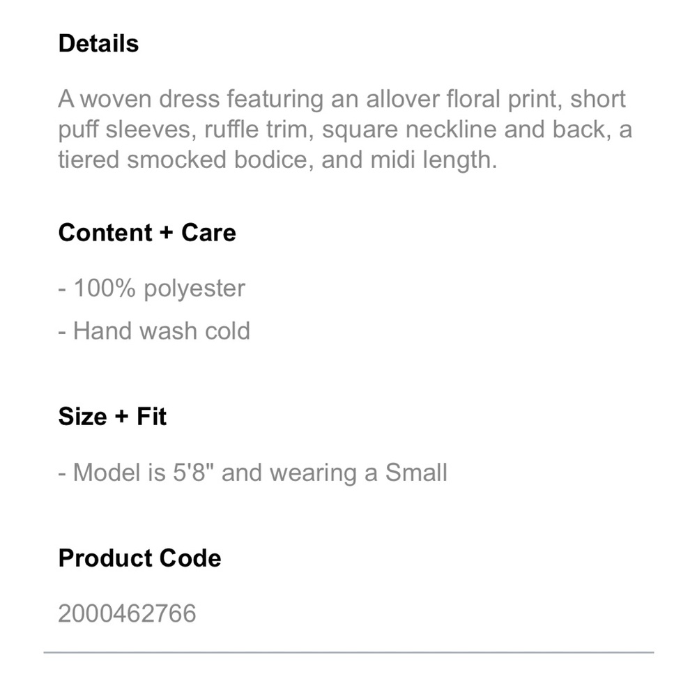 Floral Puff-Sleeve Dress/Taupe Color ——— Can fit Medium to Large - Picture 6 of 6